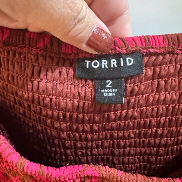 Torrid Smocked Maxi Dress Size 2 - Picture 3 of 4